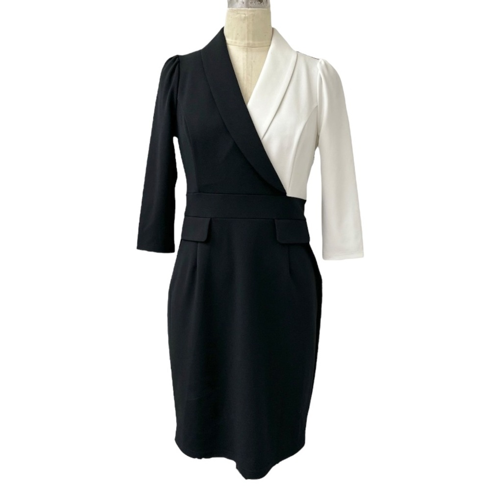 NWT Glamour Black Ivory Blazer Dress